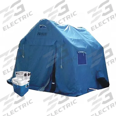 FSI Firefighter Rehab Tent: 10 ft Overall Lg, 10 ft Overall Wd, 9 ft Overall Ht - Inflatable General Purpose Temporary Shelters