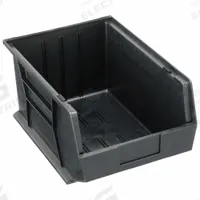 QUANTUM STORAGE SYSTEMS ESD Conductive Bin: 11 in x 16 in x 8 in, Black, Label Holder Included (MPN QUS255CO). Key specifications — Electrostatic Discharge: Electrostatic Discharge Conductive; Brand: QUANTUM STORAGE SYSTEMS; % Recycled Content: 0%.