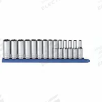 GEARWRENCH Socket Set: 3/8 in Drive, 14 Piece, 12-Point, Metric, 6 mm to 19 mm (MPN 80562). Key specifications — attr1224269: 3/8 in; attr1204685: Not Tether Capable; attr1204650: 6 mm to 19 mm; attr1204673: Socket Bits Not Included; attr1204688: GEARWRENCH; attr1224230: Friction; attr1224354: No Thin Wall; attr1206170: Deep Sockets.