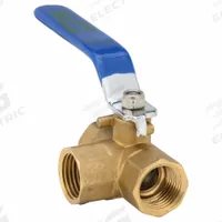 APPROVED VENDOR Manual Three-Way Ball Valve: 1/2 in, Brass, L Flow, FNPT x FNPT x FNPT, Two-Piece (MPN 1PZA1). Key specifications — Brand: APPROVED VENDOR; Handle: Lever.