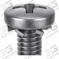 SEMS Screw: External Tooth, M4x0.70 Thread Size, 8 mm Lg, Stainless Steel, Passivated, Pan, 10 PK (MPN 1-MPE-4-8). Key specifications — Drive Size: #2.