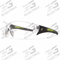 EDGE EYEWEAR Safety Glasses: Clear Lens, Full-Frame, Metal Detectable, Black Frame, Delano G2 Series (MPN SD111-G2). Key specifications — Brand: EDGE EYEWEAR; Frame Color: Black; Lens Color: Clear.