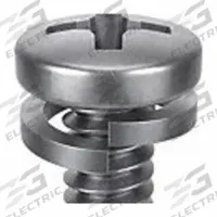 SEMS Screw: Split Lock, #6-32 Thread Size, 3/8 in Lg, Stainless Steel, Passivated, Pan, 25 PK (MPN 1-PPL-6C-37). Key specifications — Drive Size: #2.