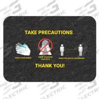 PIG Floor Sign Mat: 2 ft x 17 in, 2 ft Overall Wd, 17 in Overall Lg, Drying, Smooth, Black, 4 PK (MPN GMM21003-BK)