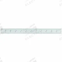 STARRETT Steel Rule, Spring Tempered: C604R-12, 12 in, 0.05 in Thick, 1/64 in, Chrome, Black, Rigid. Key specifications — attr939978: 1/64 in; attr934745: STARRETT; attr944509: Chrome; attr939993: Decimal; attr986193: Etched.