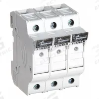 BUSSMANN Fuse Block: Finger-Safe, 3 Pole, 600 V AC, DIN Rail Mounting, Box Lug Termination (MPN CHCC3DIU). Key specifications — Brand: BUSSMANN.