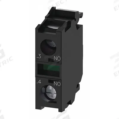 Siemens Contact Block: 22 mm Panel Mounting Size, 1NO, Momentary, 3SU1 Series - Contact Blocks