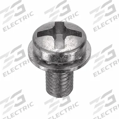 SEMS Screw: Internal Tooth, M3x0.50 Thread Size, 6 mm Lg, Stainless Steel, Plain - Machine Screws with Internal Tooth Lock Washers