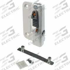 ANGEL VENTLOCK Window Opening Control Device: M56, 2 3/8 in Lg, 1 11/32 in Wd, Right-Hand, Gloss (MPN 829088). Key specifications — Color: White; Handing Orientation: Right-Hand; Material: Stamped Steel; Brand: ANGEL VENTLOCK; Control Type: Dual-Action; Finish: Gloss.