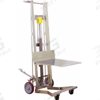 WESCO Platform Lift Truck: 750 lb, 5 3/4 in to 54 in, Stainless Steel, 30 in L x 22 in W Platform (MPN 260186). Key specifications — attr1357334: WESCO; attr1357306: (2) Swivel.