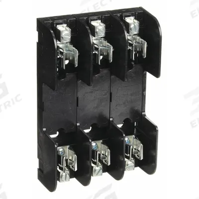 MERSEN Fuse Block: Open Block Design, 3 Pole, 600 V AC, Box Lug - Fuse Blocks for UL Class RK1 & RK5 Fuses