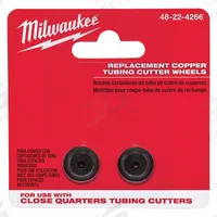 MILWAUKEE Tube Cutter Blade: Cuts Copper, For Grainger No. 366Y45, 2 Blades Included, 1 (MPN 48-22-4266). Key specifications — attr424303: Copper; attr424298: 366Y45; attr424301: Carbon Steel; attr522331: Tube Cutter Blade; attr424299: 48-22-4260; attr424296: MILWAUKEE; attr549253: 1.