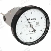 MITUTOYO Vertical Dial Test Indicator: 0 in to 0.03 in, Vertical, Inch, +/- 0.0005 in (MPN 513-452-10E). Key specifications — attr1184166: .079" Contact Point, Knurled Clamp Ring, 3/8" Stem; attr1200917: Vertical Dial Test Indicator; attr1184127: 513-452-10E; attr1184167: MITUTOYO; attr1184108: +/- 0.0005 in; attr1184144: Inspection Certificate.