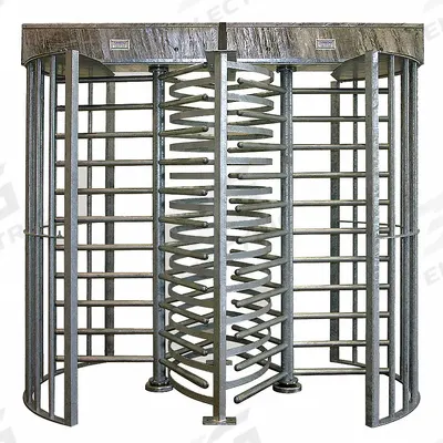 TURNSTILE Tandem Hi Gate Turnstile: 2-Way, Full Ht Gate, Electric, 90 in Overall Ht - Two-Way Turnstiles