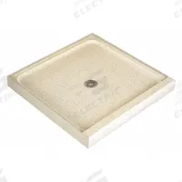 FIAT PRODUCTS Shower Base: Square, Single Threshold, Terrazzo, 30 in Overall Lg, 4 in Overall Ht (MPN 30MFT081). Key specifications — Material: Terrazzo; Drain Location: Center; Brand: FIAT PRODUCTS.