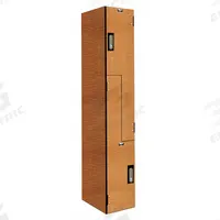 HALLOWELL Wardrobe Z Locker: 12 in x 18 in x 72 in, Solid, 2 Tiers, 1 Units Wide, Electronic Keypad (MPN PHL1282-ZA-E-FA). Key specifications — Brand: HALLOWELL; Locker Color: Light Wood; Door Type: Solid; Locker Material: Phenolic; Assembled: Assembled; Number Plate Included: Yes.