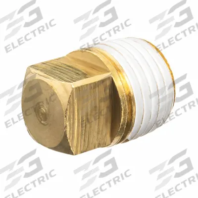 APPROVED VENDOR Plug: Square Drive Solid Plug, 2 in, NPT Threaded, Class 125, C89833 Brass - Threaded Low-Pressure Pipe Fittings for Potable Water with Thread Sealant