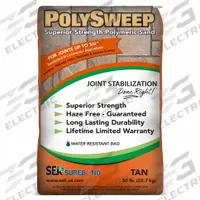 SUREBOND Joint Sand: PolySweep, 50 lb Container Size, Bag, 1 day Full Cure Time, Joint Sand, 8 PK (MPN PSST-50-008). Key specifications — Series: PolySweep; Brand: SUREBOND.