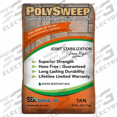 SUREBOND Joint Sand: PolySweep, 50 lb Container Size, Bag, 1 day Full Cure Time