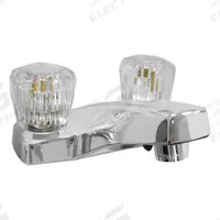 DOMINION FAUCETS Low Arc Bathroom Faucet: Silver, Cast Brass, Chrome Finish, 1.2 gpm Flow Rate, Arc (MPN 77-1006). Key specifications — Includes: Washerless Cartridges; Brand: DOMINION FAUCETS; Series: Silver.