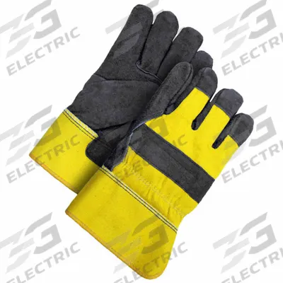 BDG Leather Gloves: Universal, Premium, Work Glove, Cowhide, Wing Thumb, Safety Cuff - Work Gloves