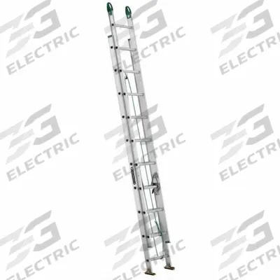 LOUISVILLE LADDER Extension Ladder: 28 ft Ladder Size, Aluminum, 225 lb Load Capacity - Lightweight Aluminum Extension Ladders