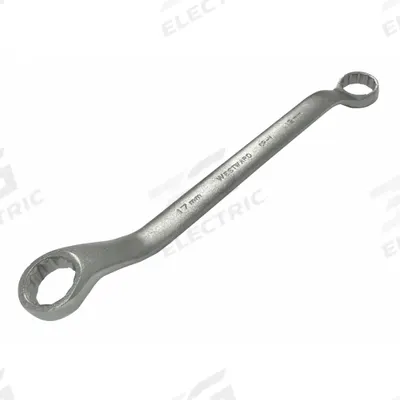 WESTWARD Box End Wrench: Alloy Steel, Satin, 17 mm_19 mm Head Size, 10 in Overall Lg - Metric, Double End, 12-Point, Box End Wrenches