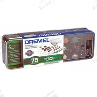 DREMEL General Purpose Attachment Set: Gen Purpose Attachment Set, 75 Pieces, Case Included (MPN 707-01). Key specifications — attr1097321: (2) 401 Mandrels; attr1097325: Case Included; attr1097330: DREMEL.