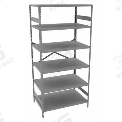 TENNSCO Metal Shelving: Standalone, Light-Duty, 36 in x 24 in, 72 in Overall Ht - Light-Duty Standalone Open Metal Shelving