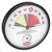 COOPER ATKINS Analog Hygrometer: 0%to 100% Humidity Range, Wall, ±3°F (MPN 212-159-8). Key specifications — Humidity Accuracy: +/- 5%; Display Type: Dial; Brand: COOPER ATKINS.