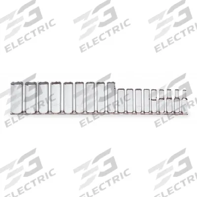 PROTO Socket Set: 3/8 in Drive, 18 Piece, 6-Point, Metric - SAE & Metric Socket Sets