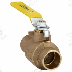 APOLLO Manual Two-Way Ball Valve: 1 1/4 in, Bronze, Straight, Sweat x Sweat, Std Port, Two-Piece (MPN 7020601). Key specifications — Brand: APOLLO; Handle: Lever.