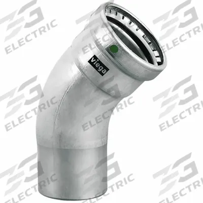VIEGA MEGAPRESS Crimp Elbow Fitting: 2 1/2 in Pipe x 2 1/2 in Pipe Size, Press-fit x FTG - Potable Water Stainless Steel Press Fittings