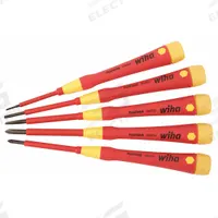 WIHA Insulated Screwdriver Set: 1-10 Pieces, 5 Pieces, Phillips/Slotted Tip, Ergonomic Grip (MPN 32085). Key specifications — attr1205274: WIHA; attr1205269: 1/16 in.
