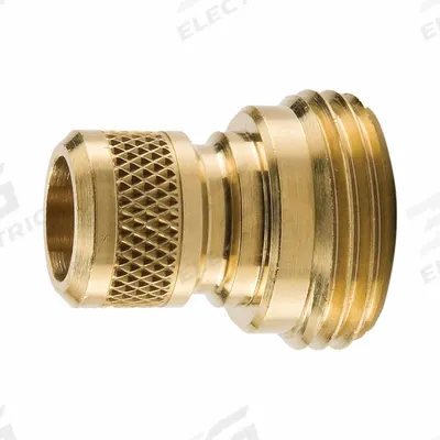 Parker Nipple: 3/4 in Fitting Size, Male, NH, Rigid - Brass Garden Hose Couplings