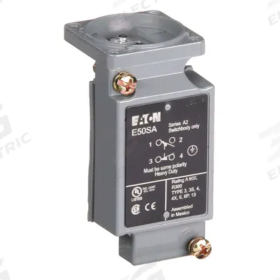 EATON Limit Switch Body: EN50041 Body, 2 Mounting Holes, 1NO/1NC - Bodies for Limit Switches