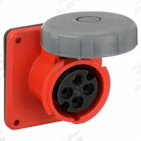 HUBBELL Pin and Sleeve Receptacle: Orange, 125/250V AC, Single Phase, 20 A, 3 Pole, 4 Wire (MPN HBL420R12W). Key specifications — Brand: HUBBELL.