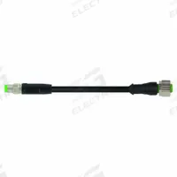 MURRELEKTRONIK Cordset: M8 Male Straight X M12 Female Straight, PVC, Black, 0.3 m Cable Lg (MPN 7000-88241-6100030). Key specifications — Cable Jacket Color: Black; IP Rating: IP67; Wire Size: 24 AWG; Brand: MURRELEKTRONIK.