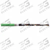 CHAINFLEX Measuring System Cable: (5) Pr 24 AWG (0.25), Green, PVC Jacket, 50 V Volt (MPN CF211-036). Key specifications — Conductor Grouping: (5) Pair 24 AWG; Includes Ground: No; Overall Length: Order by the Foot; Minimum Bend Radius Factor - Fixed: 5 x OD; Minimum Bend Radius Factor - Flexible: 8 x OD; Brand: CHAINFLEX.