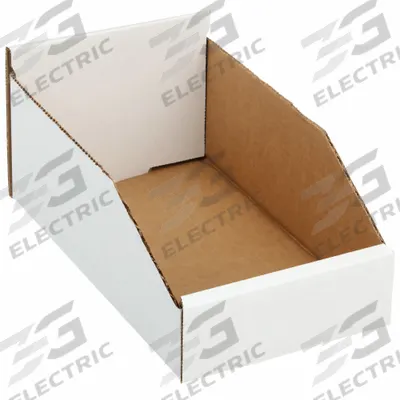 PACKAGING CORPORATION OF AMERICA Corrugated Shelf Bin: 11 in Overall Lg, 6 1/4 in x 4 3/4 in - Light-Use Cardboard Shelf Bins