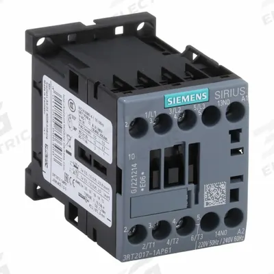Siemens Magnetic Contactor: Non-Reversing, 3 Poles, 3NO Contacts, 12 A - Non-Reversing IEC Contactors