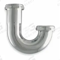 APPROVED VENDOR Bend: Brass, Chrome-Plated, Silver, 1 1/4 in Nominal Pipe Size, 4 1/4 in Overall Lg (MPN 1PNK3). Key specifications — Finish: Chrome-Plated; Includes: Slip Nut and Washer; Includes Cleanout: No; Brand: APPROVED VENDOR.
