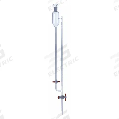KIMBLE Straight Bore Buret with Side Reservoir: 10 mL, A, 620 mm, ±0.02 mL - Class A Glass Burets