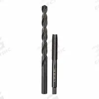 MILWAUKEE Plug Tap and Drill Bit: 2 Pc, 15/16"-18 Tap, Ltr F Drill (MPN 49-57-5542). Key specifications — attr1300596: Straight Flute.
