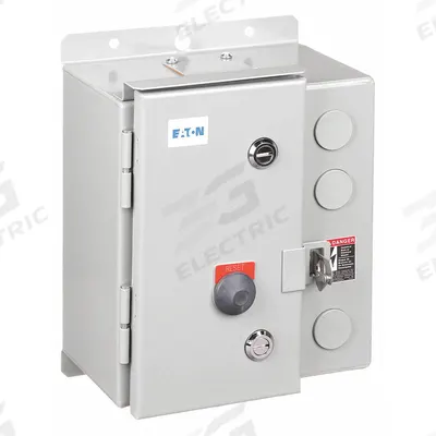 EATON NEMA Magnetic Motor Starter: Non-Reversing, 3 Poles, NEMA Size 1, 27 A - Enclosed Non-Reversing Starters with Electronic Overloads
