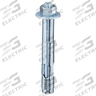 MKT FASTENING Sleeve Anchor: 3 in Overall Lg, 1/2 in Dia, 3/8"-16 Thread Size, Steel - Sleeve Anchors with Hex Nuts
