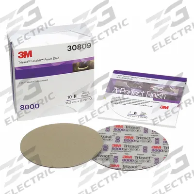 3M Polishing Pad: Disc, Hook-and-Loop, Silicon Carbide, 6 in Outside Dia - Vehicle Polishing Pads
