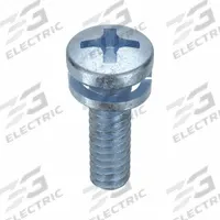 SEMS Screw: Split Lock, #4-40 Thread Size, 3/8 in Lg, Steel, Zinc-Plated, Pan, Phillips, 100 PK (MPN MPPLI0-400370-100P). Key specifications — Drive Size: #1.