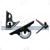 STARRETT Combination Square Set: Metric/SAE, Steel, Satin, 11 13/16 in Blade Lg, 1 mm Graduations (MPN C434M-300). Key specifications — attr1182179: Center/Reversible Protractor/Square; attr1182186: 1 mm; attr1182189: Satin; attr1182159: STARRETT; attr1182169: Steel.
