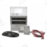 RELIANCE Manual Transfer Switch: Single Phase, 125/250V AC, 30 A Current Rating, 0 Spaces, Prewired (MPN 310CRK). Key specifications — Includes: PC3010 10 ft Outdoor Power Cord; Brand: RELIANCE; Prewired: Yes; Rated Voltage: 125/250V AC.